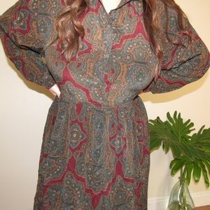 Eleanor Colton 100% silk size 10 dress w/ POCKETS